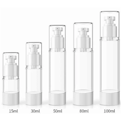 Plastična bijela boca losion bez zraka